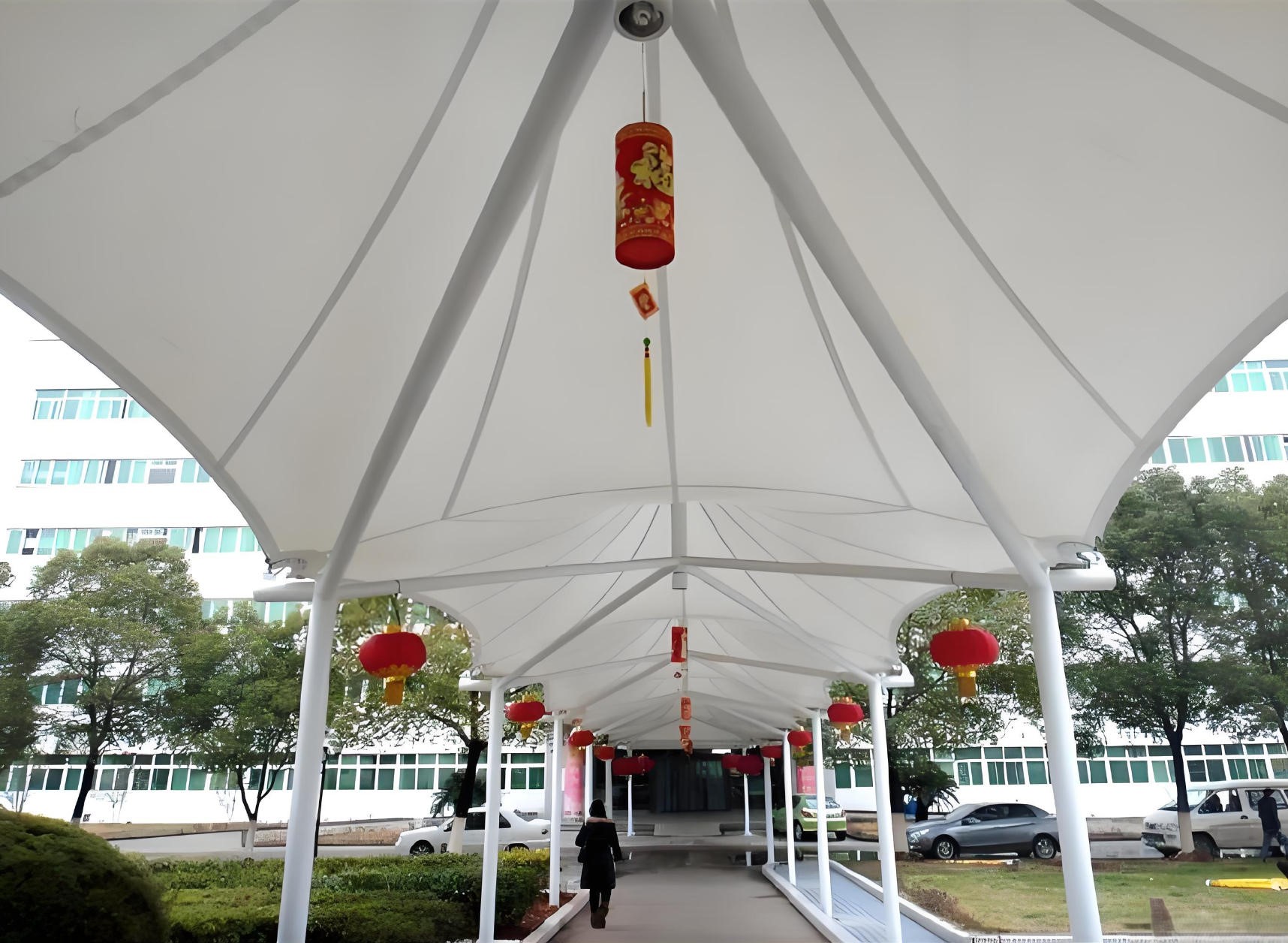 膜结构走道棚